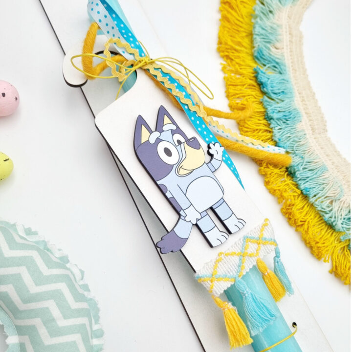 Λαμπάδα Bluey με Door Hanger