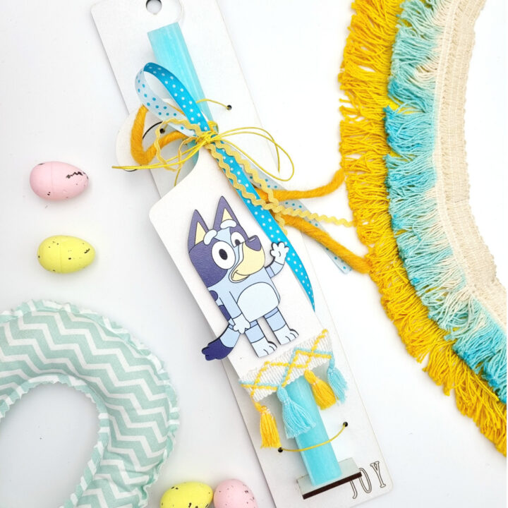Λαμπάδα Bluey με Door Hanger