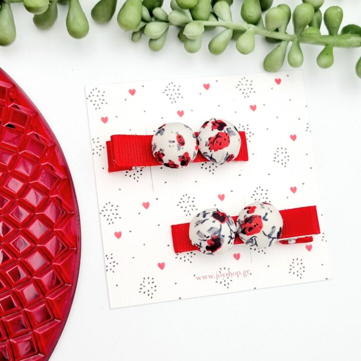 hairclips barettes red
